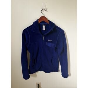 Patagonia Womens Small Re Tool Polartec Blue Full Zip Fleece Jacket Synchilla